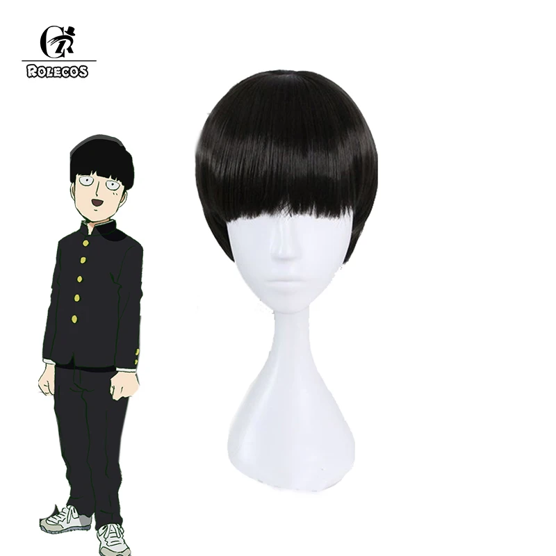 ROLECOS аниме Mob Psycho (милый чудак 100 II Косплэй волос кагеяма шигео короткие волосы 35 см