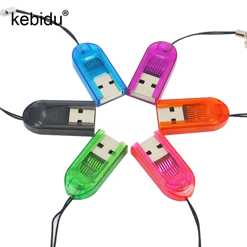 Kebidu Мини TF Micro SD кард ридер USB 2 0 MicroSD T Flash tf адаптер для iPhone мобильный кулон 10