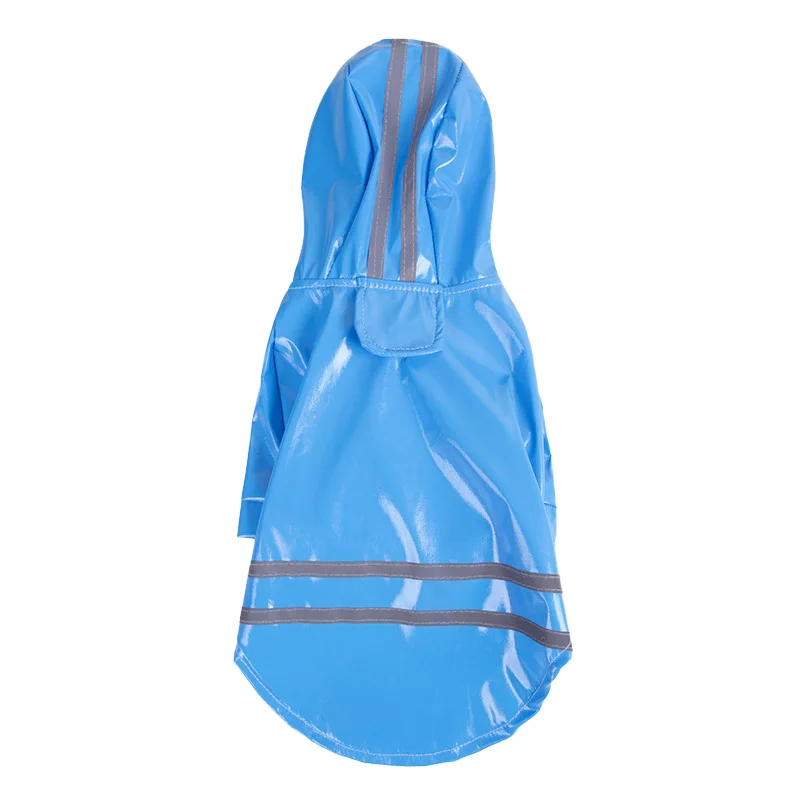 Blue S-XL, летняя дождевик для собак, уличная водонепроницаемая куртка с капюшоном для щенка, одежда для собак из полиуретана, дождевик для собак Ши-тцу, однотонная куртка для собак, одежда - Цвет: Blue