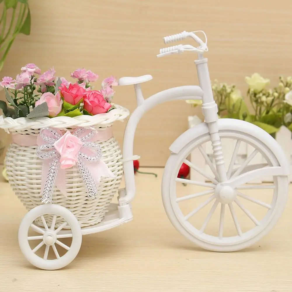 UNIHOME Современная стильная Цветочная корзина из ротанга трехколесный велосипед