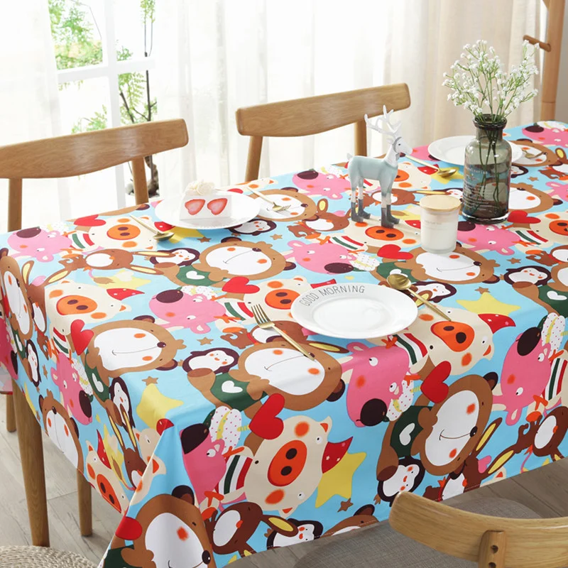 Милый мультяшный динозавр Декоративная скатерть детская Крышка для стола