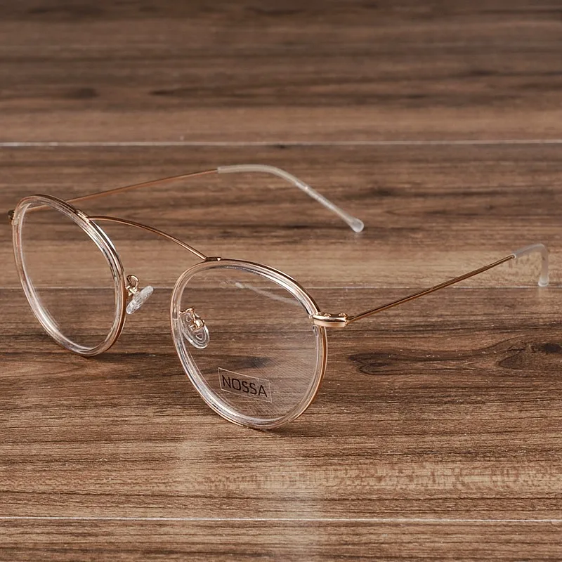 Элегантные женские и мужские очки NOSSA винтажные металлические круглые оправа для