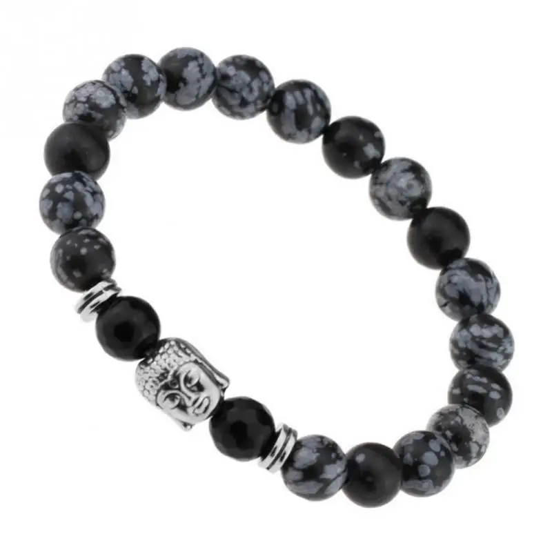 4 стиль ретро натуральный камень алебастр Сплав Подвеска Будда бисер мужские и