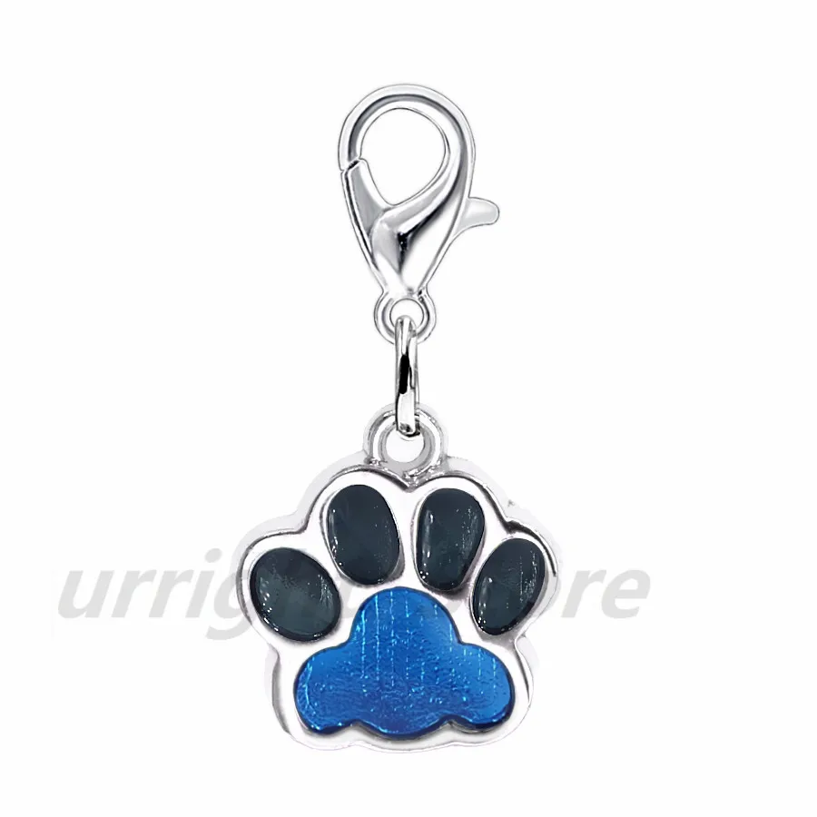 7-1 10 шт. эмаль Bling Cat Dog/Bear отпечаток лапы висячий Шарм подходит вращающийся Омар застежка брелок кольца для ключей сумка Ювелирные изделия HC503 - Окраска металла: 7-1