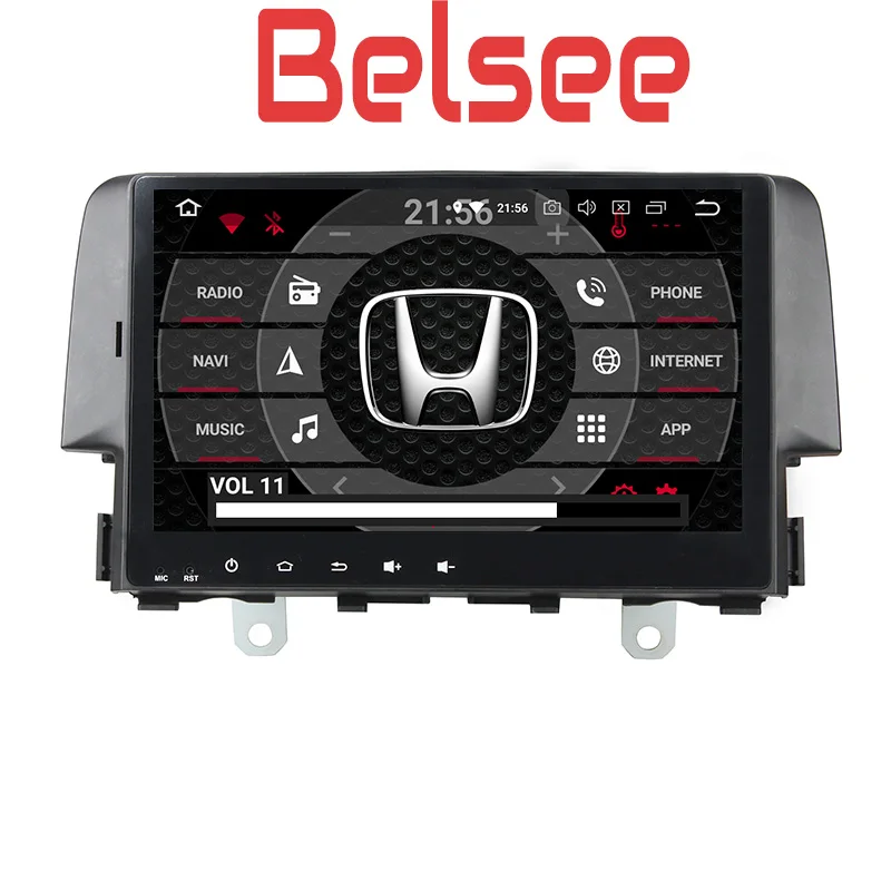 Автомагнитола Belsee Android 8 0 с GPS-навигацией восьмиядерным процессором Wi-Fi для Honda Civic