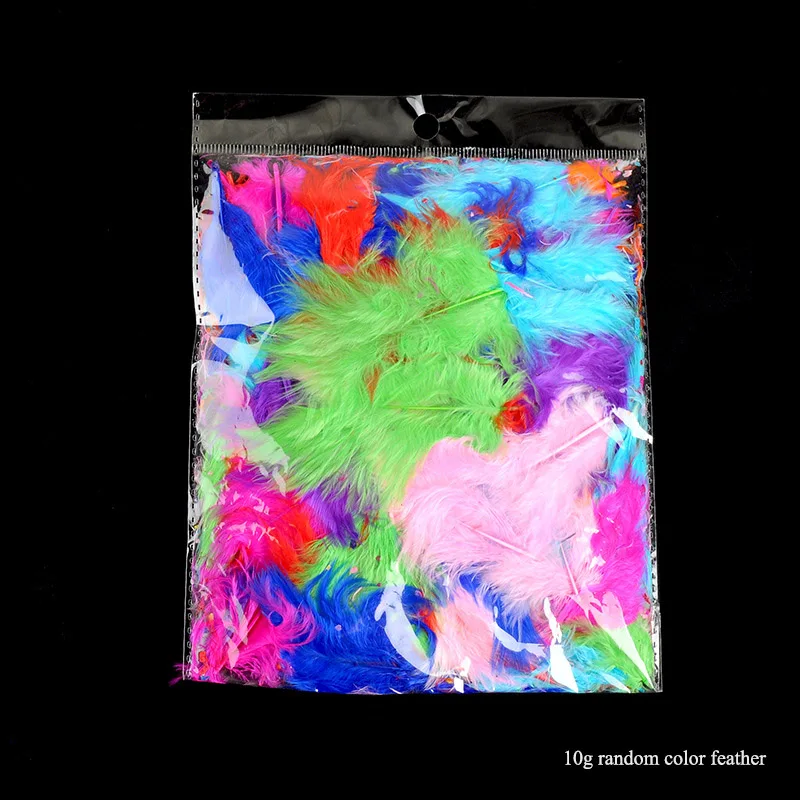 10g Random feather DIY Свадебные украшения для дня рождения Воздушные шары гелиевые светящиеся воздушные шары Bobo перья прозрачные воздушные шары из ПВХ вечерние украшения на Рождество - Цвет: 10g Random feather