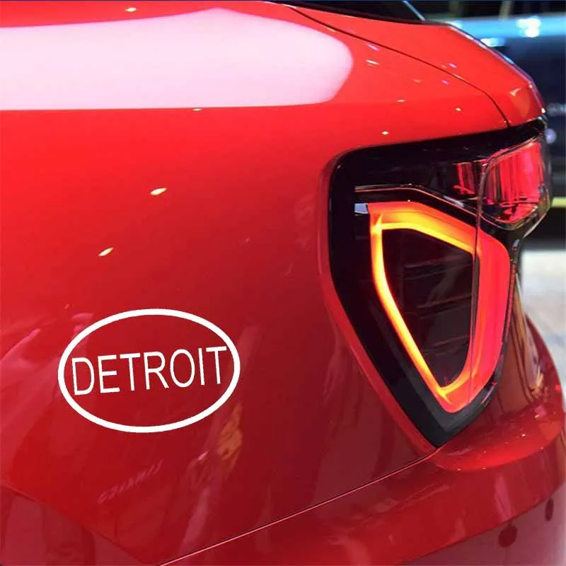YJZT 14 8 см * 10 Автомобильная Наклейка Виниловая наклейка DETROIT CITY код страны овальный
