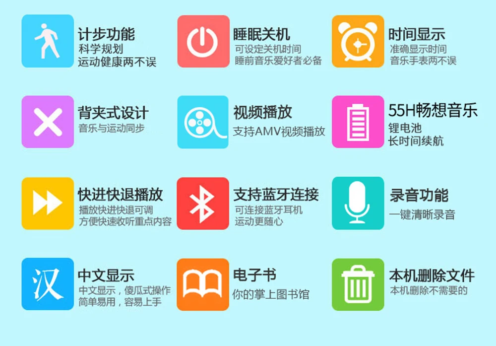 Новое поступление, Спортивный MP3 плеер RUIZU X50 с Bluetooth, 8 ГБ, мини-клип с поддержкой экрана, FM, запись, электронная книга, часы, шагомер