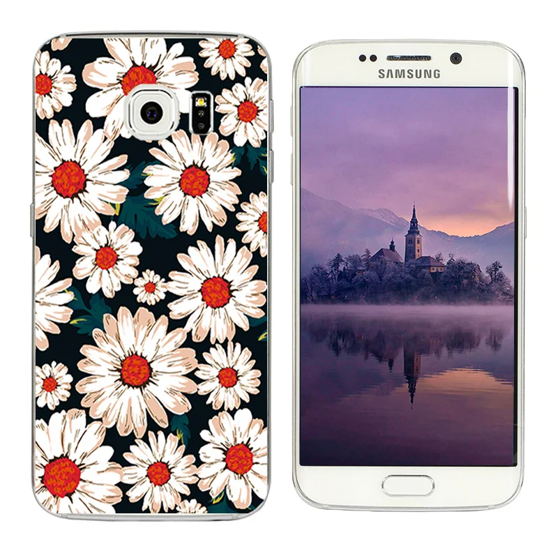 Cases for Galaxy S6 Edge Silicone Back Cover Painted Samsung G925 G925F 5.1&quot Phone Capa Ultrathin Clear TPU Flexible Shell |