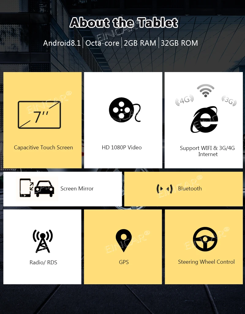 Автомобильное радио Bluetooth OBD2 DVR 4G Wi Fi видеовыход Android 8 1 Oreo стерео двойной Din