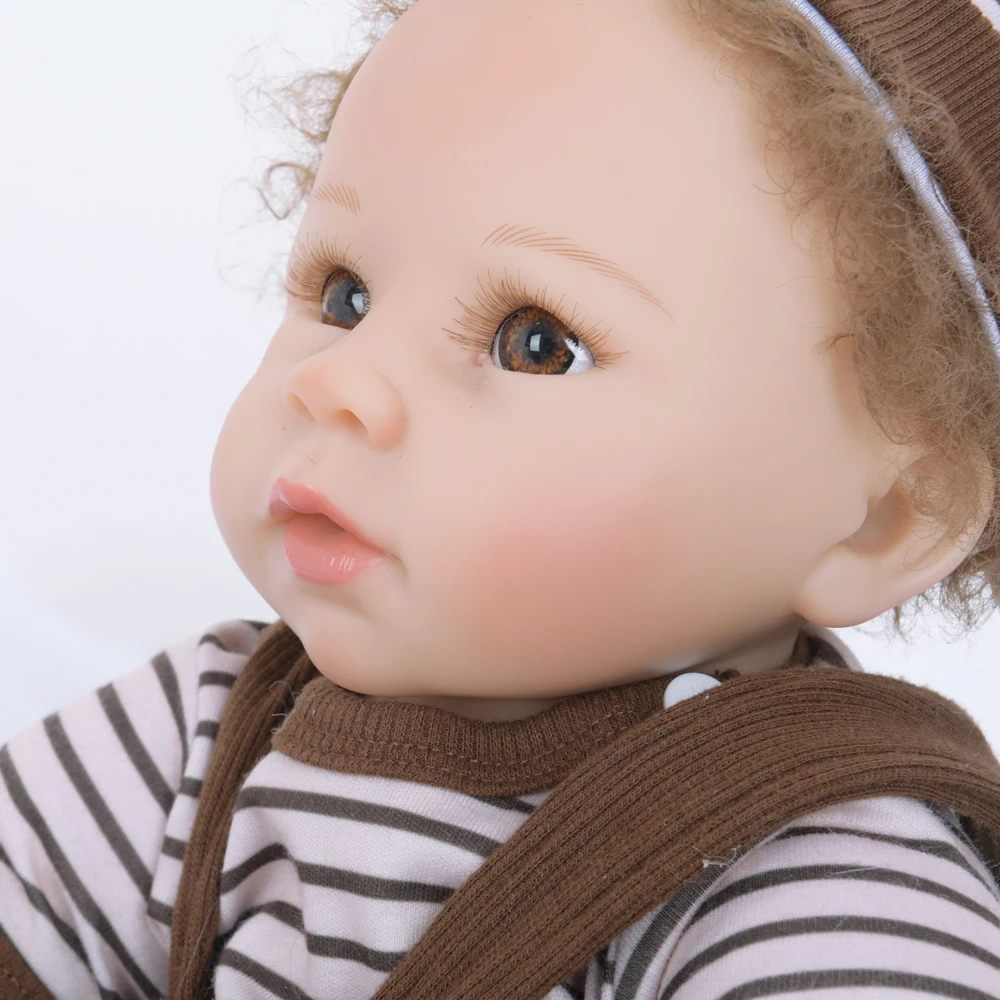 55 см мягкая силиконовая кукла Reborn Baby 22 &quotигрушка для девочек новорожденная