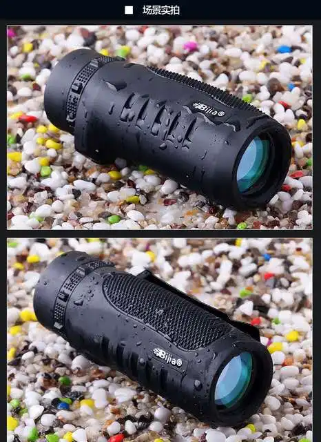 BIJIA 10x42 высокое качество одиночный фокус оптический объектив Монокуляр нескользящий Карманный телескоп Охота Кемпинг путешествия Зрительная труба инструменты