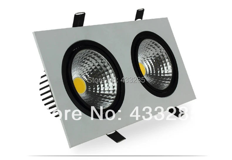 Двойная светодиодная лампа решетчатая 10 Вт потолочный светильник COB мощность 14