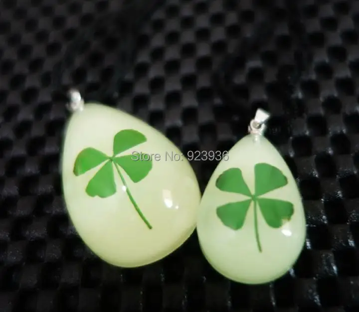 10 шт. настоящий Клевер четырехлистный клевер микс Цепочки и ожерелья светятся