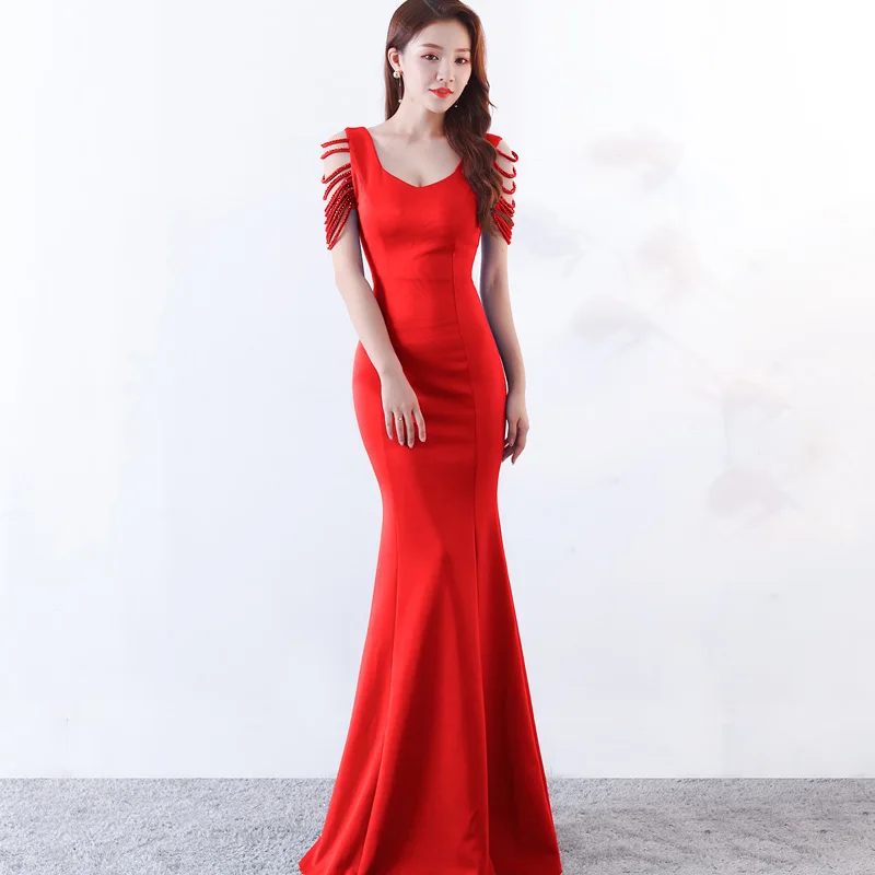 Женское сексуальное Формальное вечернее платье женское ретро платье-русалка