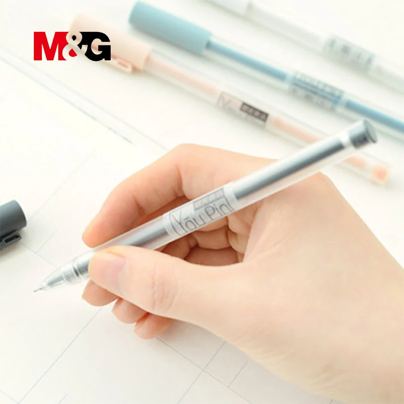 M &amp G 0 5 мм пластиковая гелевая ручка прозрачная стационарная для офиса и школы