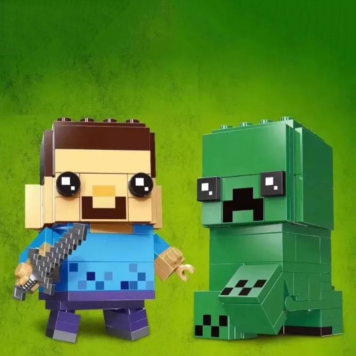 6601 without box Новое поступление, конструктор Kennie Groot& Rocket Steve& crepper Owen& Blue Brickheadz, фигурки для детей, подарки - Цвет: 6601 without box
