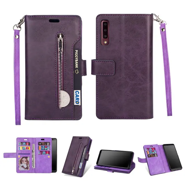 Роскошный кошелек на молнии для Coque samsung A70 чехол samsung Galaxy A70 Чехол Флип Etui для samsung A7 A 70 чехол 70A 360 Защита