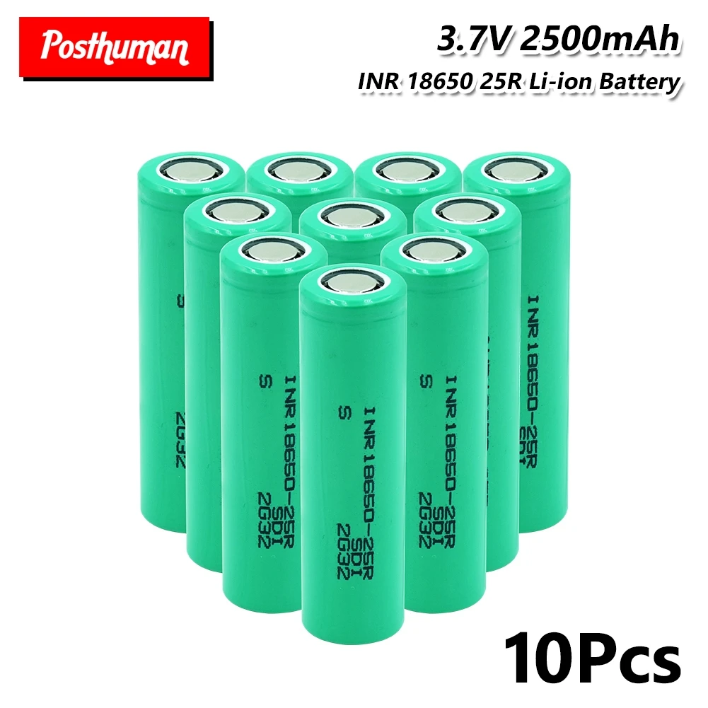 Высокая сливная INR 18650 25R батарея 2500 mAh литиевая батарея перезаряжаемая 20A для Vape факел