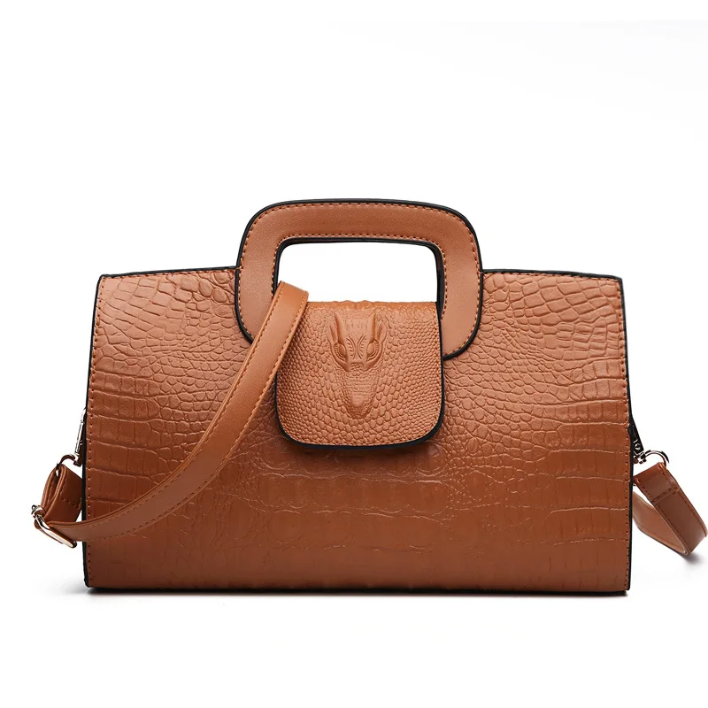 

Chu JJ Vintage Women's Leather Handbags Design Alligator Women Bags Fashion Day Clutches Bag Big Size Shoulder & Crossbody Bags