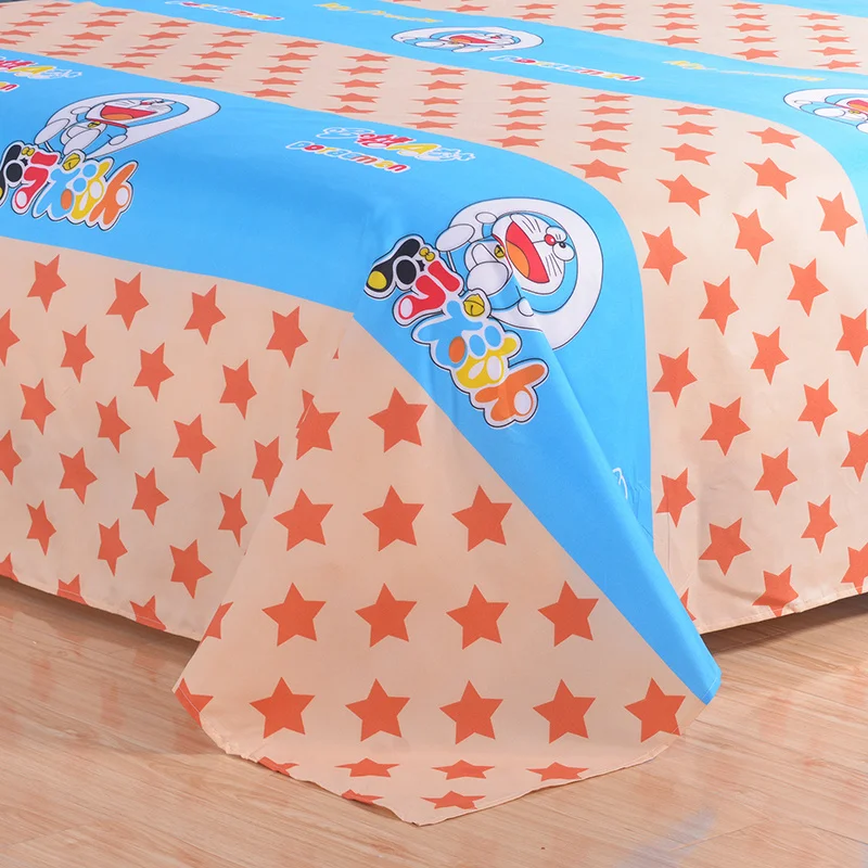 Милый мультфильм постельного белья красочные синий зеленый Doraemon рисунок Hello Kitty