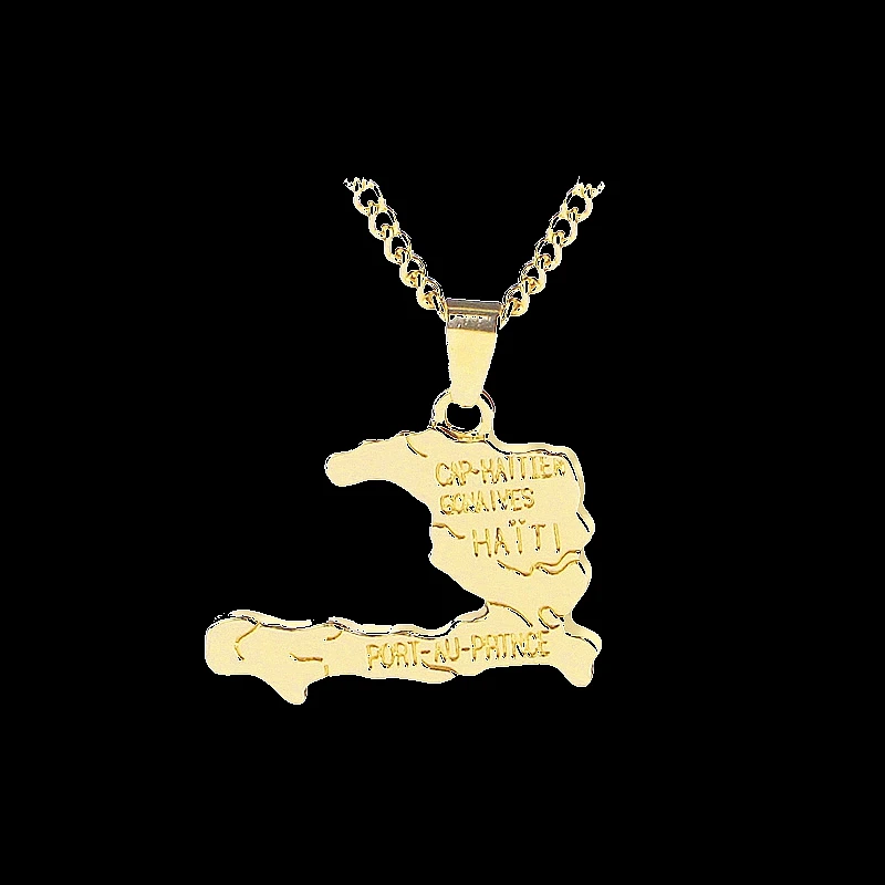 Хит продаж ожерелье с изображением карты Подвеска для женщин и мужчин