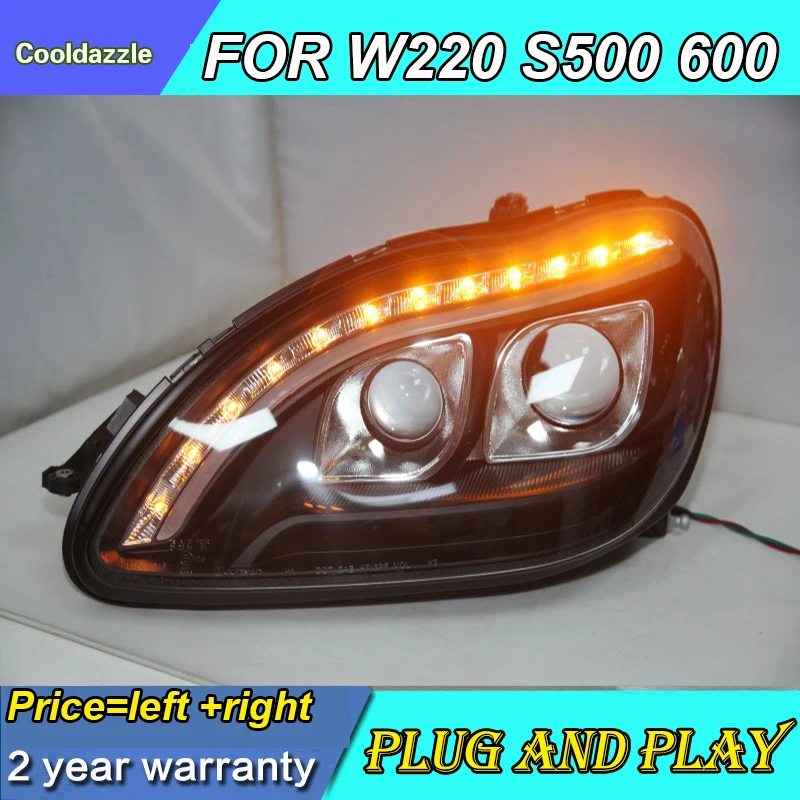 Светодиодный налобный фонарь для Mercedes Benz W220 S280 S320 S500 S600 1998 1999 2000 20012002 2003 2004 2005 год