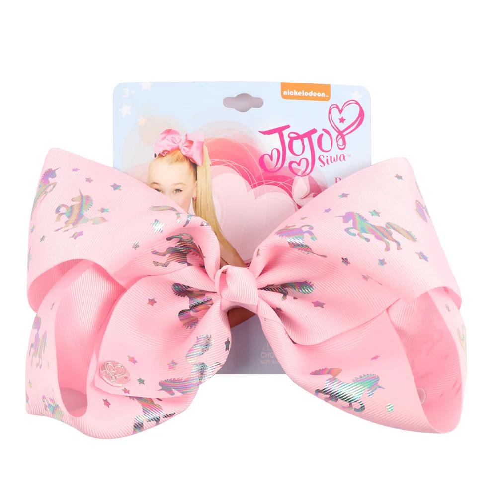 9 Oaoleer аксессуары для волос JOJO siwa банты для волос для девочек с блестками/единорогом/русалочкой заколки для волос ручной работы детские заколки для волос с помпоном в продаже - Цвет: 9