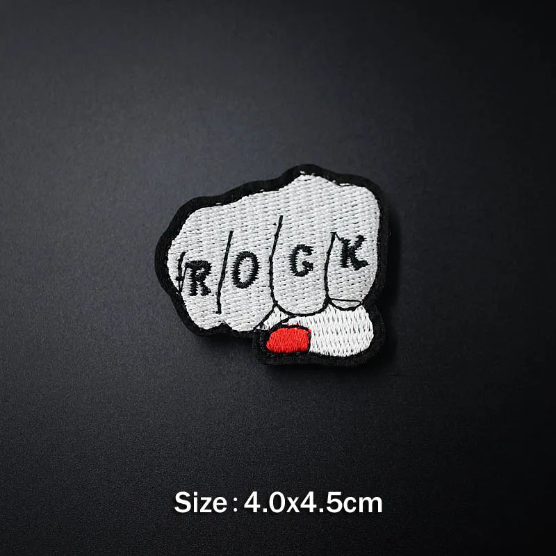 12 YES ROCK COOL POW DIY тканевые Значки для одежды, декоративные железные нашивки, одежда для шитья, декоративная аппликация, нашивки для шитья - Цвет: 12