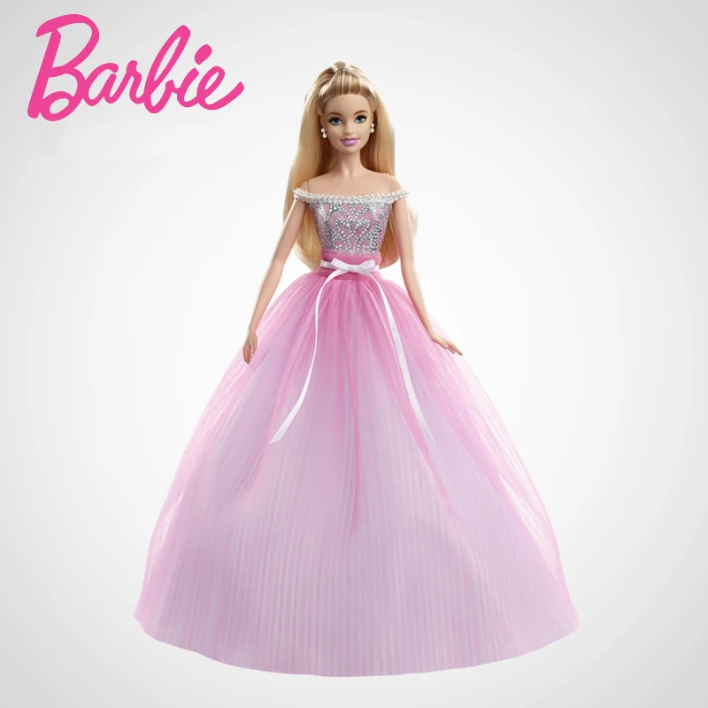 Барби 2017 Новый стиль розовый день рождения благословение Коллекционная версия