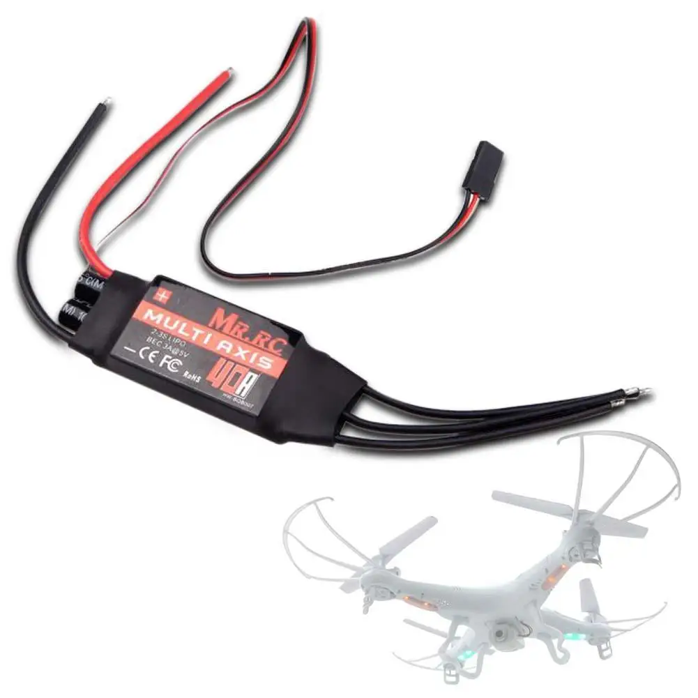 Бесщеточный Регулятор Скорости MR.RC 40A ESC для радиоуправляемого многовинтового