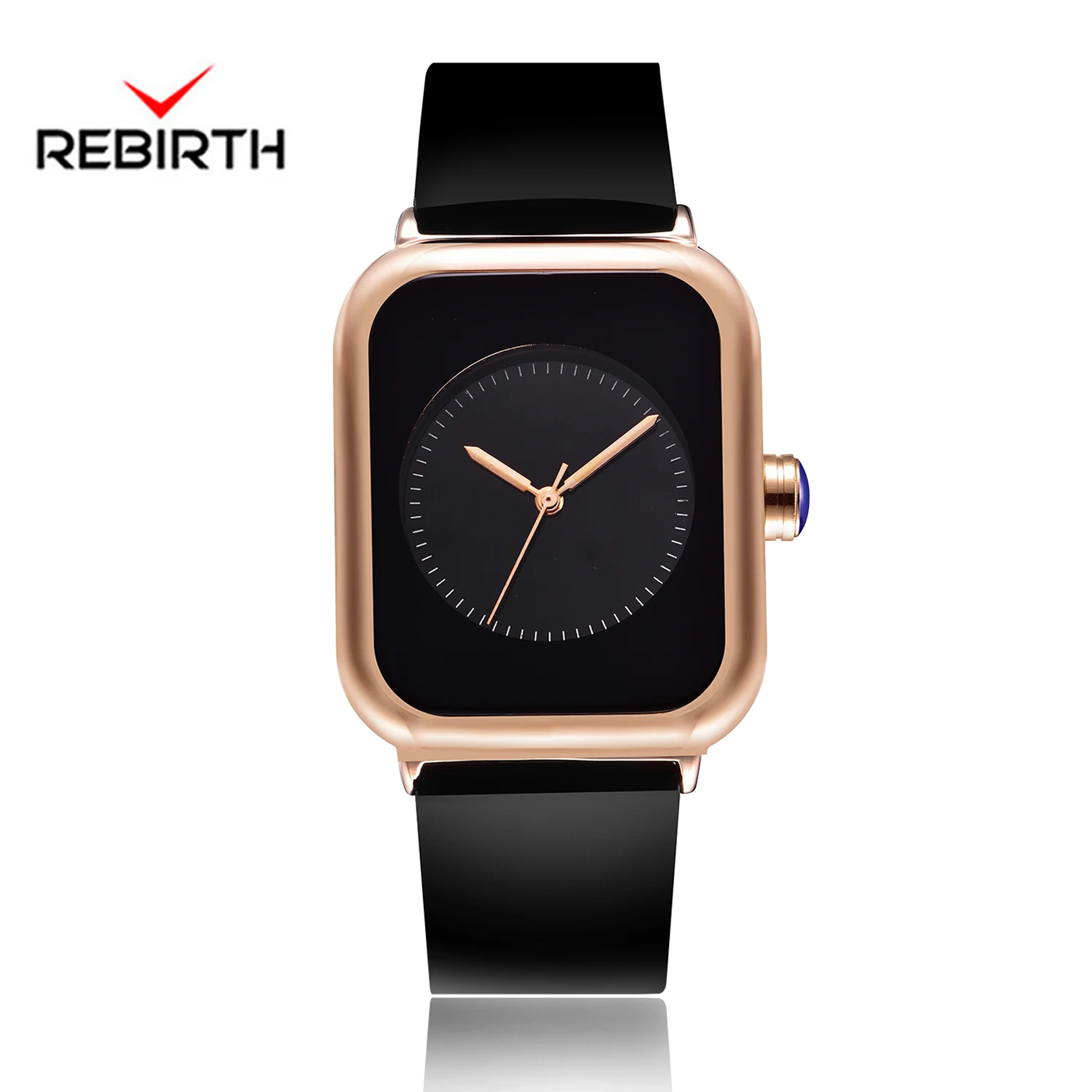 Gold and Black Новые модные женские туфли часы прямоугольник каучуковый ремешок кварцевые часы Роскошные дамы Наручные часы Ретро элегантные часы Relogio Feminino - Цвет: Gold and Black