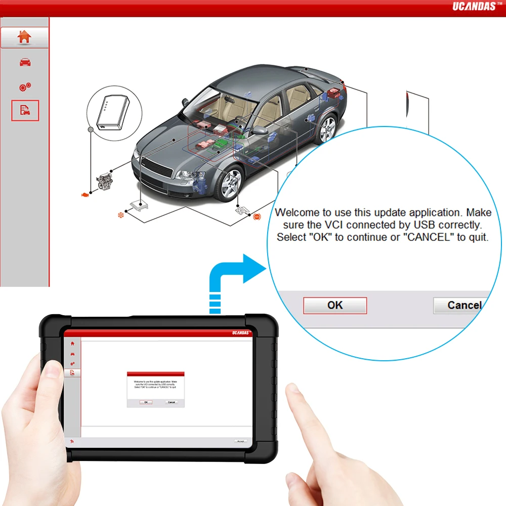 UCANDAS VDM V4.5 OBD2 wifi сканер SRS EPB TPMS ABS SAS полная система Профессиональный OBD 2 автоматический диагностический инструмент Автомобильный сканер