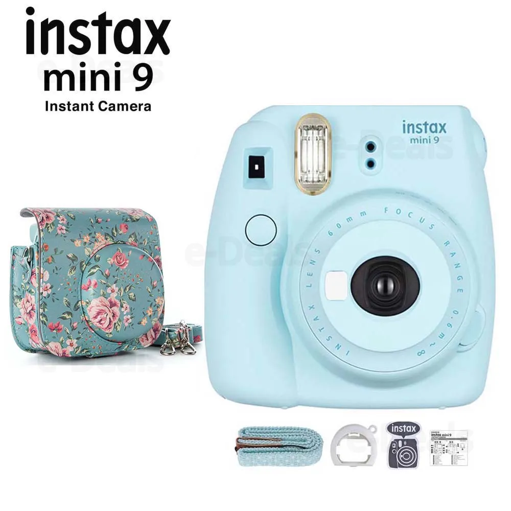 Fujifilm Instax Mini 9 мгновенная пленка для камеры светло голубой + качественный мягкий