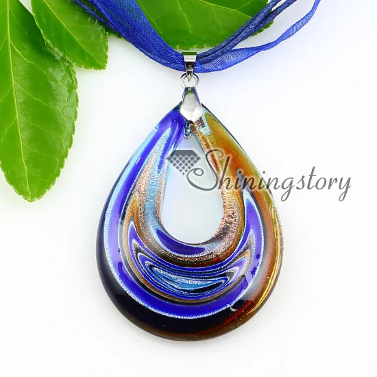 Каплевидная серебряная фольга с линиями лампворк муранское итальянское