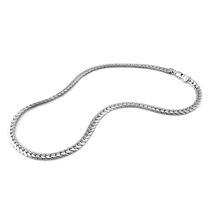 Классические модные мужские подвески из стерлингового серебра 7 мм 56 см