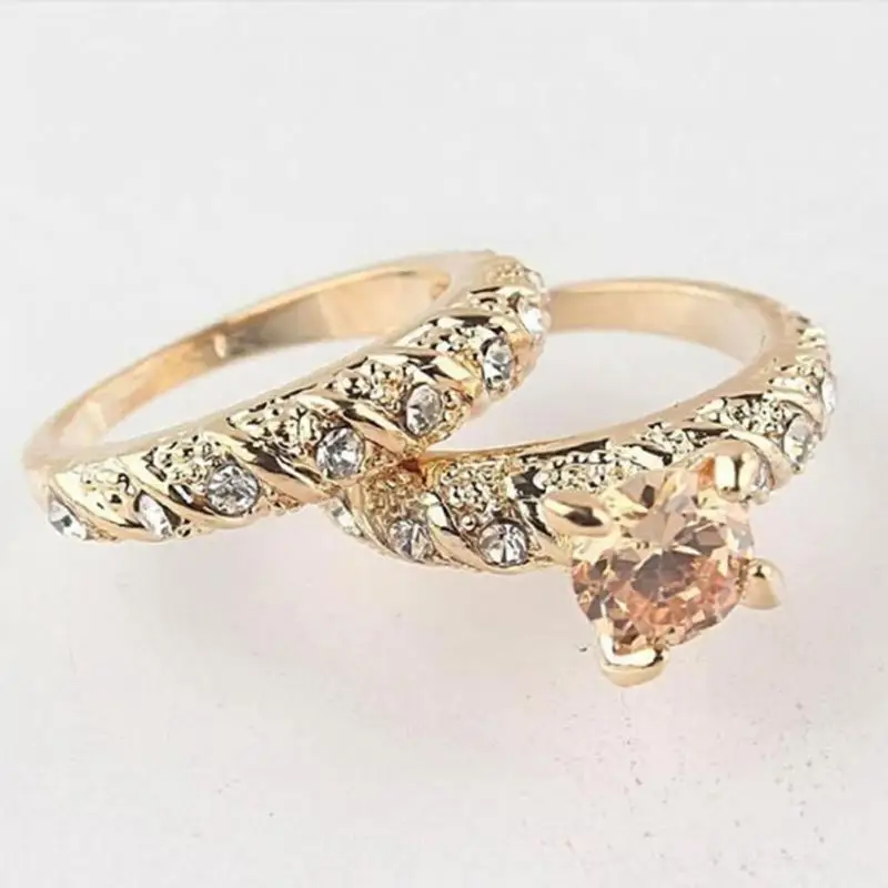 2 шт женское мужское кольцо Модные парные влюбленные круглые кольца подарок