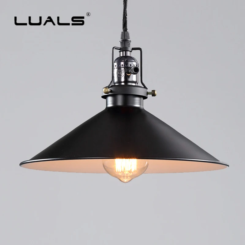 

LOFT Vintage Hanging Lamps Iron Lampshade Suspension Luminaire Edison Lamp Industrial Style Pendant Light Art Indoor Lighting