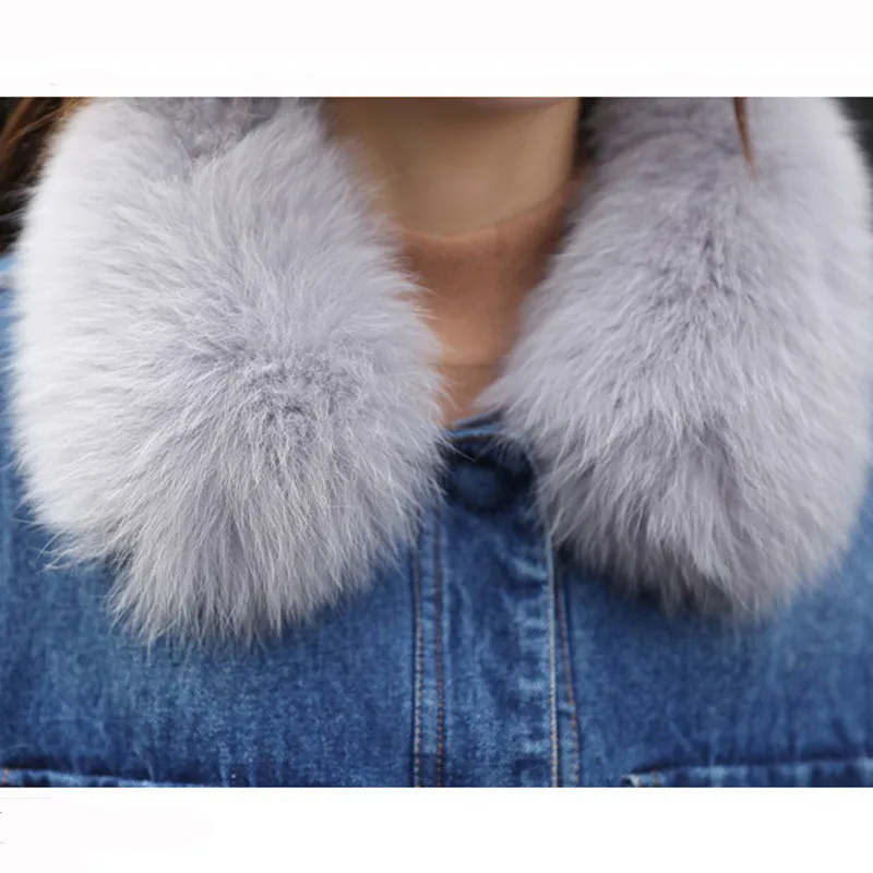 Женская куртка и пальто chaqueta mujer зимняя утепленная из овчины с натуральным лисьим