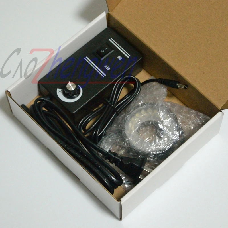 FYSCOPE Новый 40 светодиодный кольцевой светильник микроскопа с регулируемой