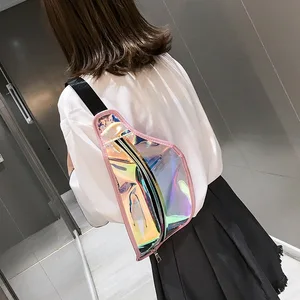 Новая прозрачная поясная сумка для девушек, Кожаная поясная сумка с лазером, Женская поясная сумка, дорожная сумка через плечо, нагрудная сумка для телефона