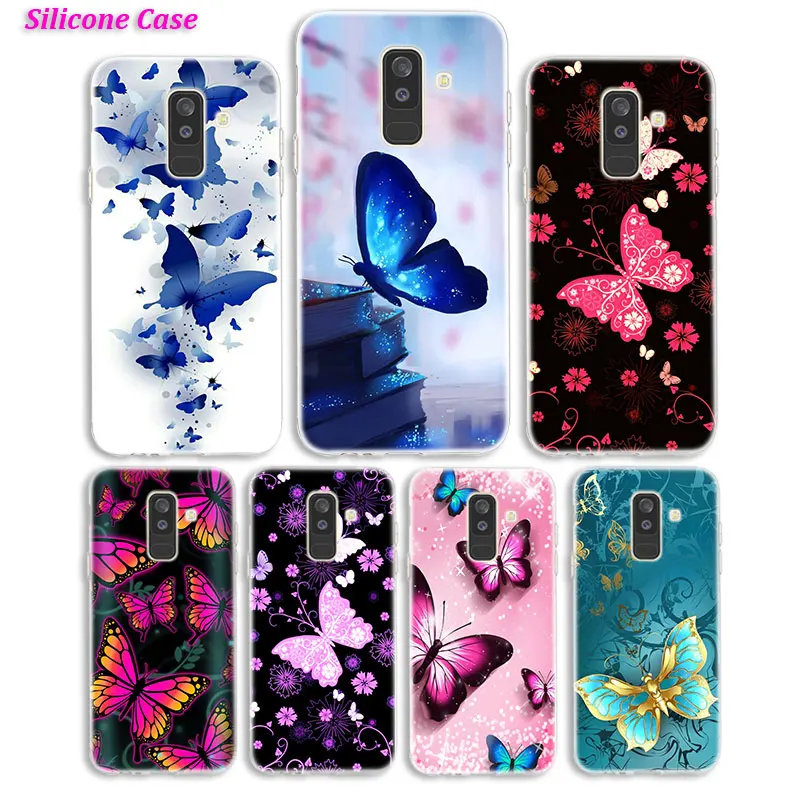 Силиконовый чехол для телефона цветная крутая Бабочка Samsung Galaxy A8S A6S A9 A8 Star A7 A6 A5 A3