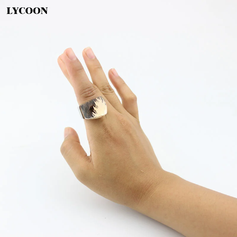 Лидер продаж! Женское кольцо с кристаллами LYCOON из нержавеющей стали 316L
