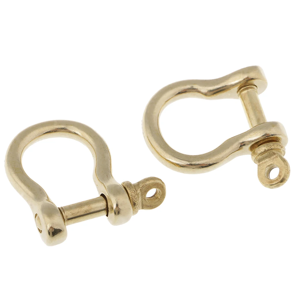 2Pcs Brass D-Rings Screw Horseshoe Buckle Ring Leathercraft Purse Belt Loop | Дом и сад