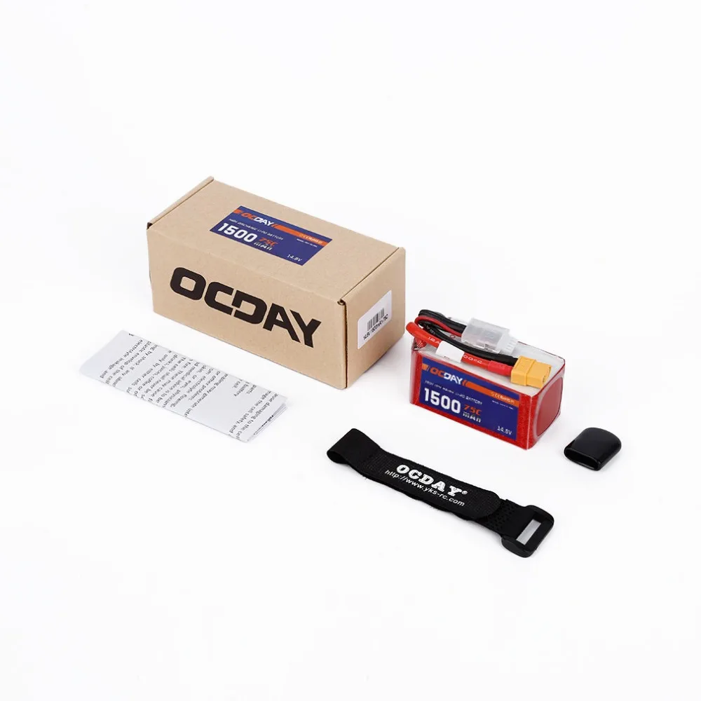 OCDAY 14 8 V 1500 мА/ч 75C Lipo Батарея XT60 разъем для 150 280 Raing с дистанционным