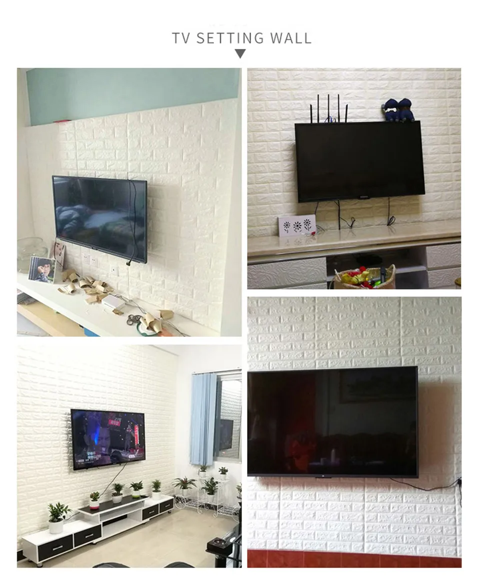 6 мм и 8 мм diy самоклеющиеся 3d кирпичные настенные наклейки Декор для гостиной пенопластовое водонепроницаемое покрытие для стен 77*70 см 3D кирпичные обои
