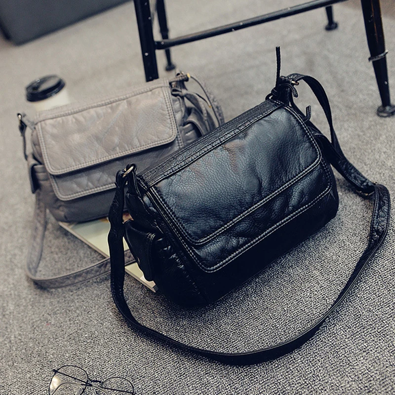 Женская сумка мессенджер Черная/серая 2018|fashion handbag|handbags fashionsmall handbag |