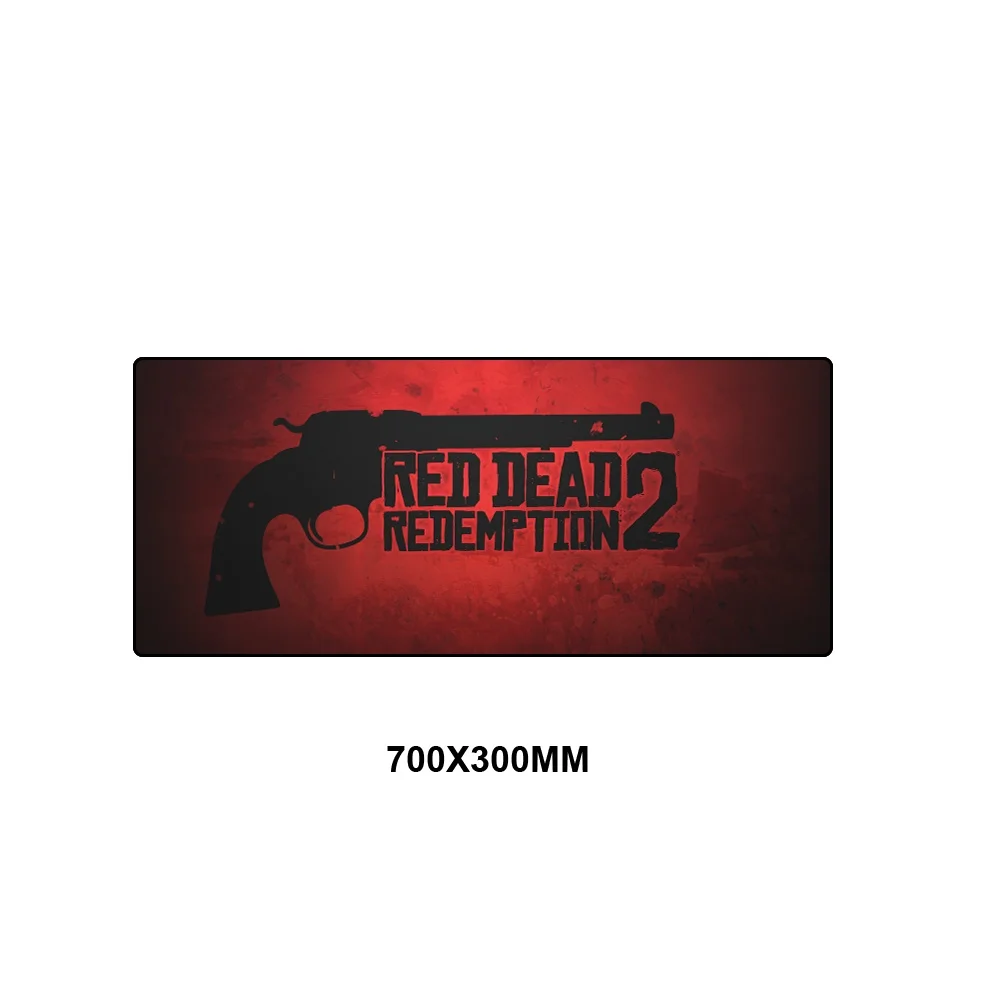 07 Красный Dead Redemption 2 большой XL коврик для мыши игровой коврик для мыши Нескользящий Резиновый PC Gamer клавиатура настольный коврик для скоростной мыши 700x300 - Цвет: 07