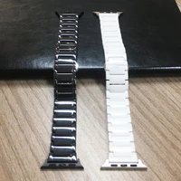 stylish elegant ceramic strap for apple watch band series 6 5 4 3 2 se replaceable bracelet belt for iwatch 38mm 42mm 40mm 44mm