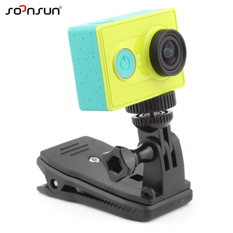SOONSUN 360 'поворотный быстрый зажим рюкзак Rec-крепление клипов для GoPro Hero 2 3 4 5 6 7 для Yi 4k SJCAM Go Pro Аксессуары